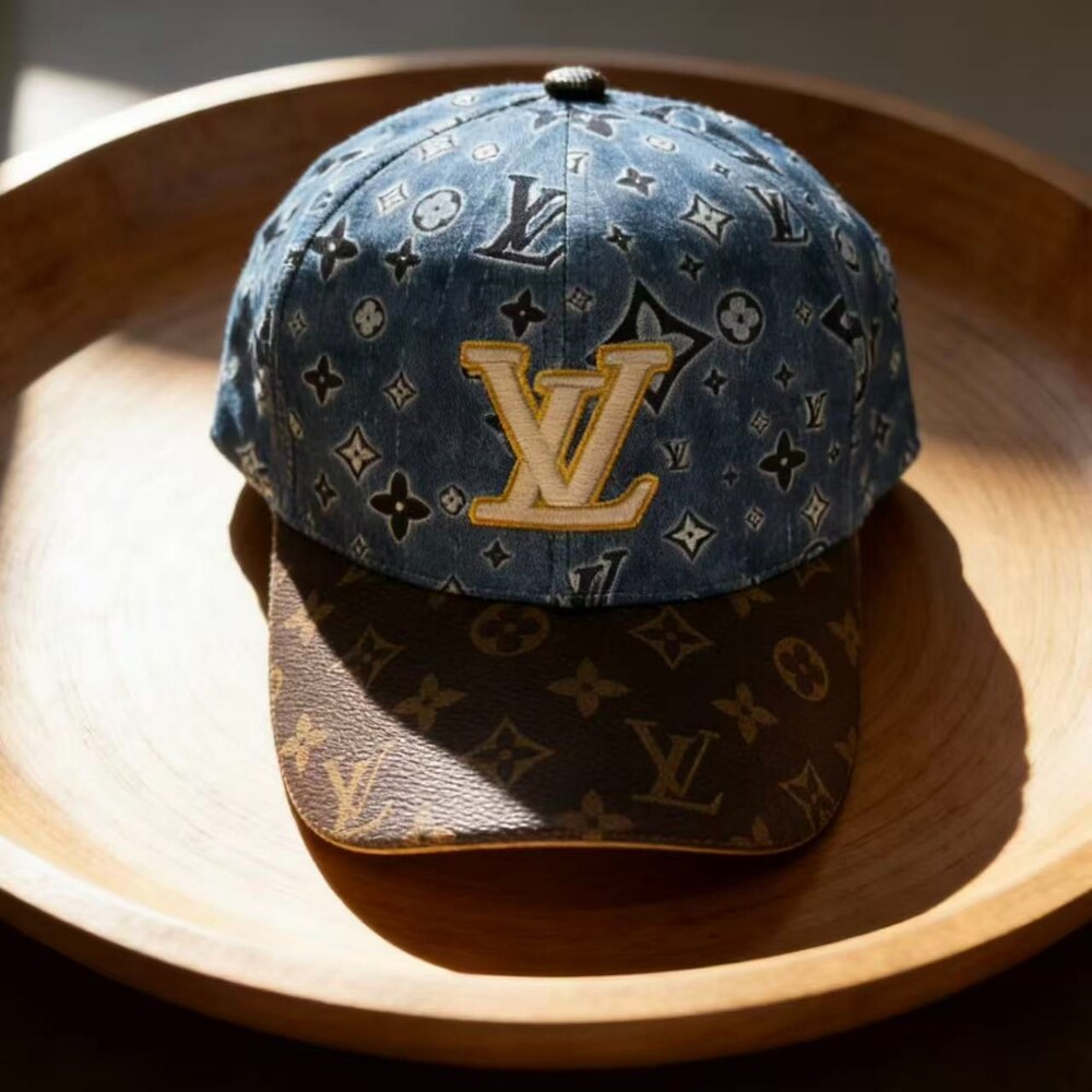 Louis Vuitton TwoTone Denim Baseball Cap